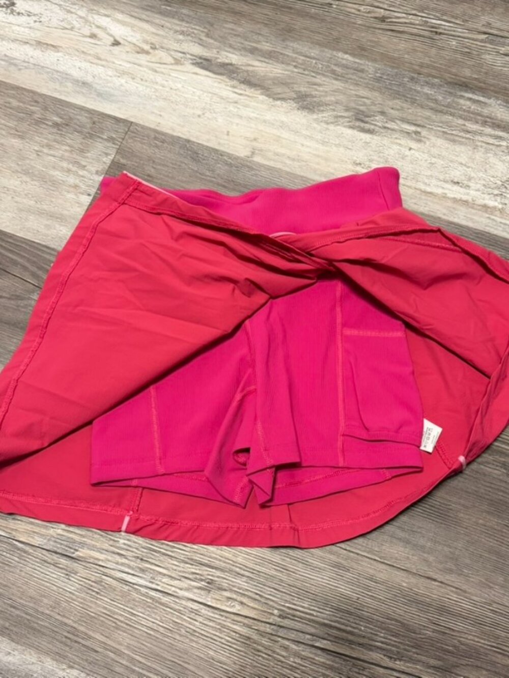 Thrive Societe Pink Piped Slit Skort, women's M